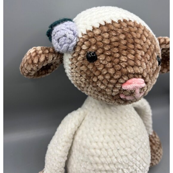 Handmade Plush Crochet Amigurumi Lamb Spring Easter Kids Toy Decor - Picture 2 of 6